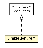 Package class diagram package SimpleMenuItem