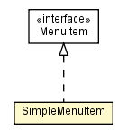 Package class diagram package SimpleMenuItem