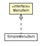 Package class diagram package MenuItem